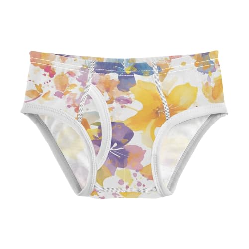 KLL Flowers Colorful Little Boys Soft Briefs Breathable Children Undies