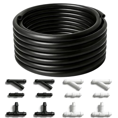 Aienxn Windshield Washer Hose Kit - 4 Meter Washer Fluid Hose & 12PCS Hose Connectors Suitable for Most Car Windshield Washer for Connecting Car Water Pumps and Nozzles