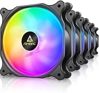 Antec 120mm Case Fan, RGB Case Fans, 5 Packs RGB Fans, PC Fan, 4-PIN RGB, F12 Series 5 Packs