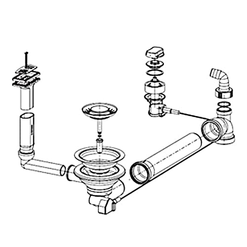 Ab- und Überlaufgarnitur für die FRANKE Einbauspüle MILAN MIG 614 GM und...