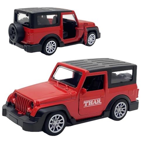 Image of Thar 1:36 Diecast Model Car | Pull Back Action Car | Openable Doors, Light & Sound Toy for Kids and Collectors | Perfect for Play & Display | Gift for 3+ Year Boys