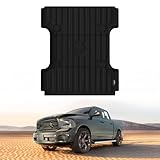 LASFIT 6FT4 Truck Bed Mat for Ram 1500 2002-2018 & Ram 2500/3500 2002-2026 & 1500 Classic 2019-2024 (6.4 FT/76.8 inches) NOT for Optional Rambox, All Weather Custom Fit TPE Truck Bed Liner