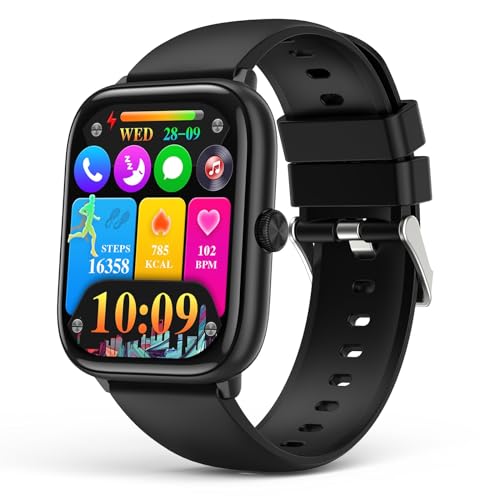 EarlySincere Smart Watch for Men Women (Answer/Make Calls), 2.06" AMOLED Large Display, Full Touch Screen with Heart Rate Blood Oxygen Sleep Monitor, IP68 Waterproof Smartwatch for Android i