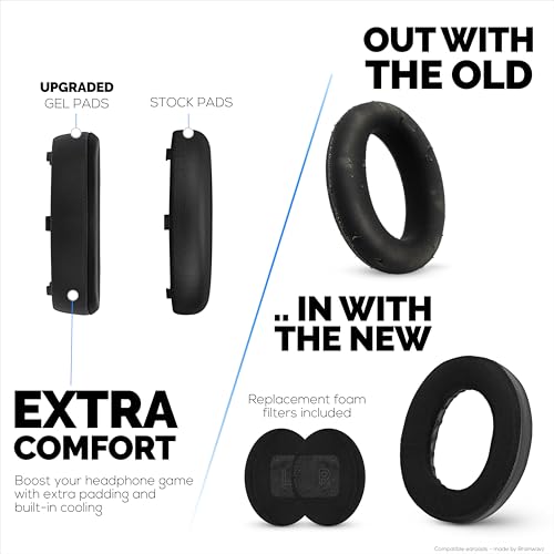 Almohadillas hybrid para Bose QC Ultra Gen 1 y Gen 2 inalámbricos. Cojines gaming con gel refrescante, tela super suave y espuma viscoelástica gruesa, comodidad adicional - por Brainwavz miniatura 7