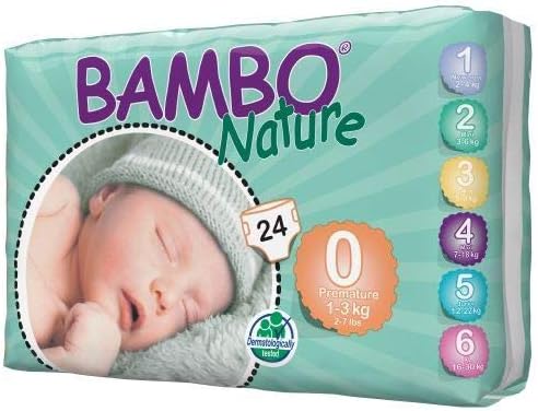 Bambo Nature | Nappies - Premature Size 0 | 3 X 24S