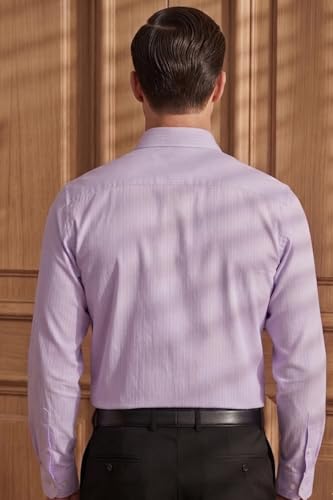 Image of Louis Philippe Men's Cotton Striped Regular Fit Shirt