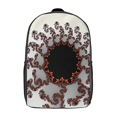Sac à dos d'école 17 pouces Fractal Classic unisexe avec imprimé 3D tendance