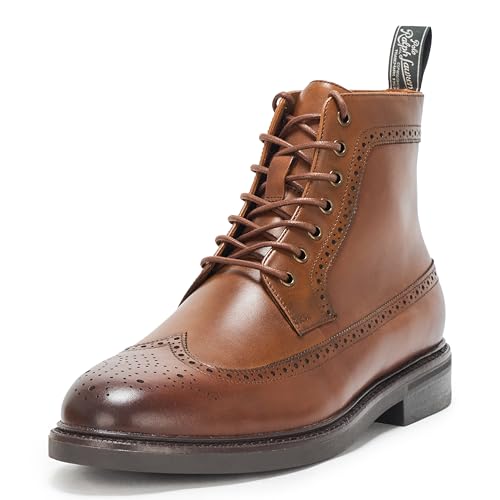 POLO RALPH LAUREN Men's Asher Leather Wingtip Boot Ankle
