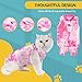 Avont Cat Recovery Suit - Kitten Onesie for Cats After Surgery, Cone of Shame Alternative Surgical Spay Suit for Female Cat, Post-Surgery or Skin Diseases Protection -Tie-dye Pink(M)