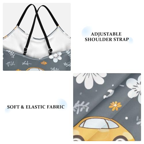 Car Truck Flower Girls One Piece Swimsuit Beach Swimwear 208578753