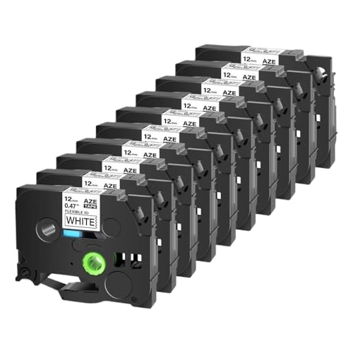 10pk 6-24mm�v�����^�[�p�̌݊����̂���t���L�V�u��ID���x���e�[�vTZ-FX221 FX631 FX131 TZE-FX231(Black on white)