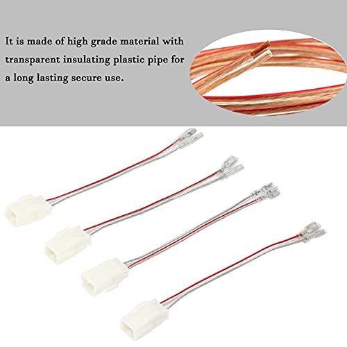 Red Wolf Aftermarket Front Rear Door Speaker Wire Harness Connector Plug Adapter 72-6514 For 2002-2019 Jeep Wrangler Jk, Chrysler, Dodge Vehicles 4 Pcs #TOP4