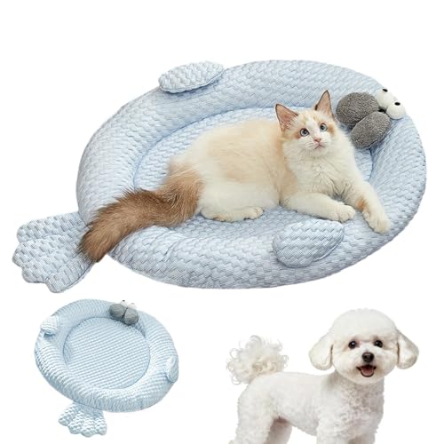 Generisch Tumbona refrescante para gatos, transpirable, lavable, cojín para cama de café, cama refrescante para perros, para verano, interior, exterior, terraza, perrera, lugar para dormir, cachorros