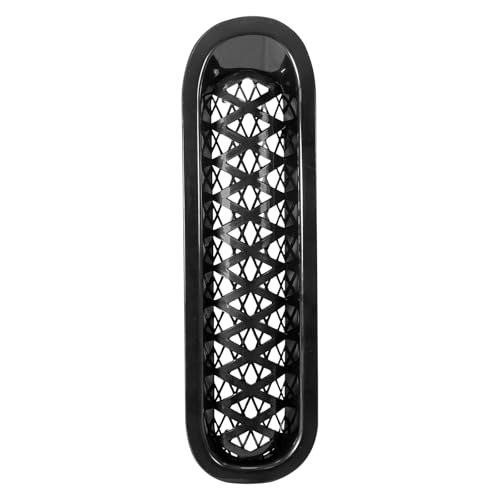 Image of Black JK Grill Inserts Front Grille Mesh Cover Guard Clip-in Compatible with 2007-2018 Jeep Wrangler JK & JKU Accessories (Pack of 7)