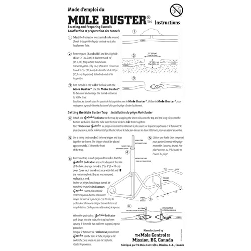 Mole Buster (2 Traps) | Professional Mole Trap | Pet Safe, Reusable Scissor Trap for Moles, Voles & Pocket Gophers by Mole Buster - Used condition - Image 8
