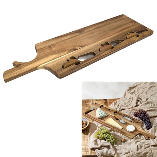 Planche à Fromage en Acacia Pratique pour Servir et Découper - 7
