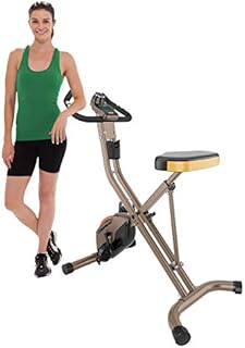 Exerpeutic Gold Heavy Duty Foldable Exercise Bike with 400 lbs Weight Capacity