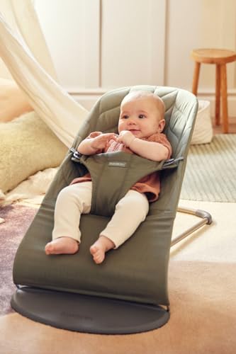BabybjöRn Sdraietta Bliss, Tessuto, Trapunto A Petalo, Verde Scuro - 2