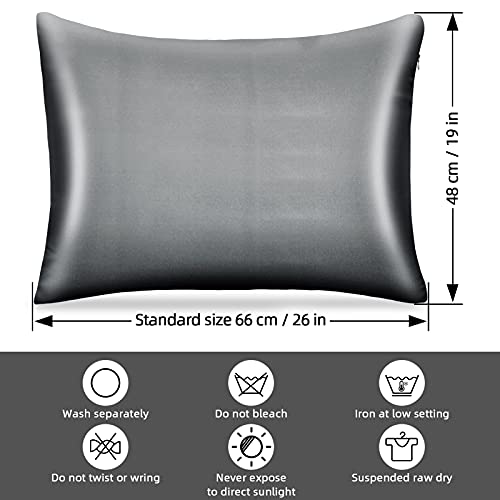 Pendali Satin Bed Pillowcase, Both Side Silky Soft Satin Pillowcases For Hair And Skin, Bed Pillow Covers With Hidden Zipper, Standard Size, Pack Of 1 Piece #TOP3