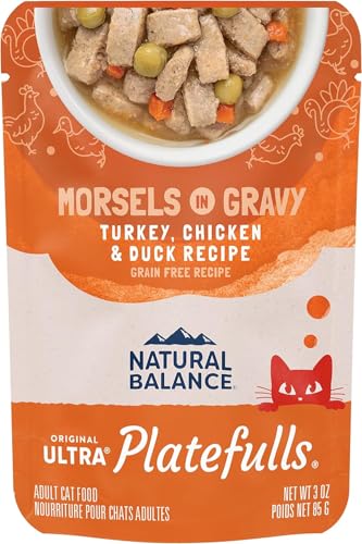 Natural Balance Indoor Platefuls Turkey/Chicken/Duck Cat Pouch, 3 Oz