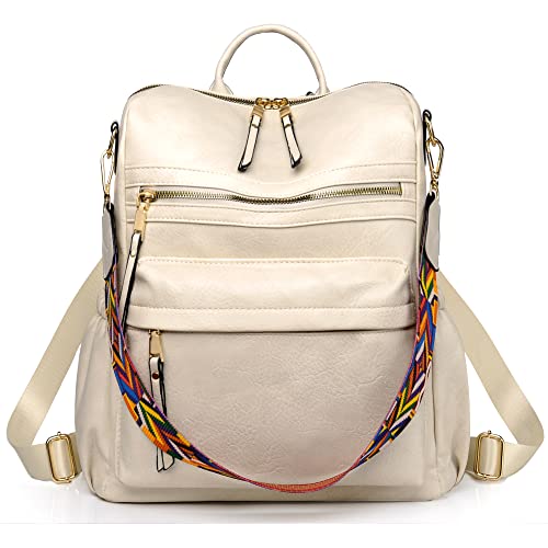 Image of Dora & Liz Womens Backpack Purse Leather Backpack Purse for Women Travel Fashion Backpack Designer Ladies Shoulder Bags