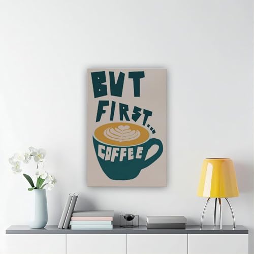 Poster rétro café en toile pour une déco de chambre et bureau stylée