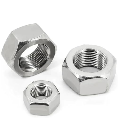 六角セルフロックナット、 細目六角ナット 304 A2 ステンレス鋼 M4-M22(M4x0.5mm-100pcs)