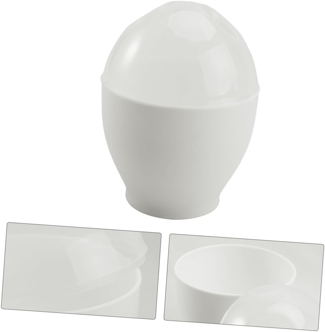 10pcs Microwave Egg Cups for Steaming Egg Holder Set White Suitable for Home Cooking Easy to Use Microwave Oven