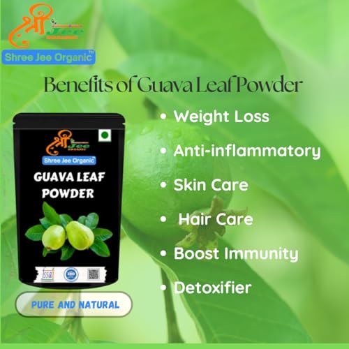 Image of Guava Leaves Powder (100 GM), Psidium Guajava, Amrood Patti Powder for Hair, Skin, Tea and Juice