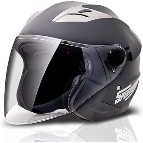 Casco Jet Moto Abierto con Doble Visera Cover