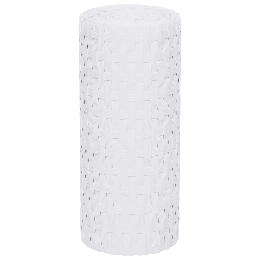 Tidyard Paravents de Balcon 10 pièce Blanc 255x19 cm résine tressée, Pare-Vue Brise Écran d'intimité de Jardin, Brise-Vue pour Balcon, Extérieur, Terrasse