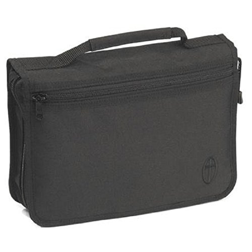 Extra Ancho Biblia Caso Libro Funda Lienzo tamaño Grande Negro. 10 'x 7' x 2.5 'Ideal para Grandes Estudio Biblias.