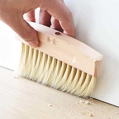 Mini balai-poussière de cheminée avec manche en bois authentique - 3