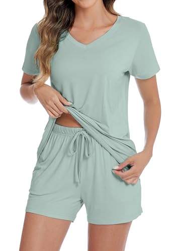 LUBOT Pajamas for Women Bamboo Viscose Soft Breathable Cooling Womens Pajama Set Two Piece PJ Sets...