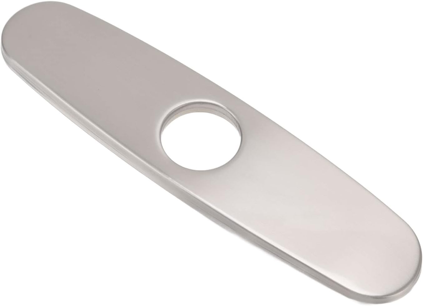Sink Faucet Hole Cover Plate Deck Plate Escutcheon 10 Inch Oval Stainless Steel Brushed for 1 Hole or 3 Faucet for Kitchen Bathroom Sink Vanity
