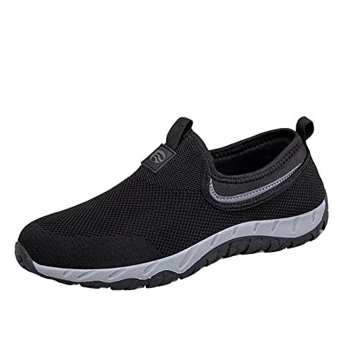 Chaussures pour hommes 44 et seniors en taille 42 EU large faciles à enfiler sans se baisser