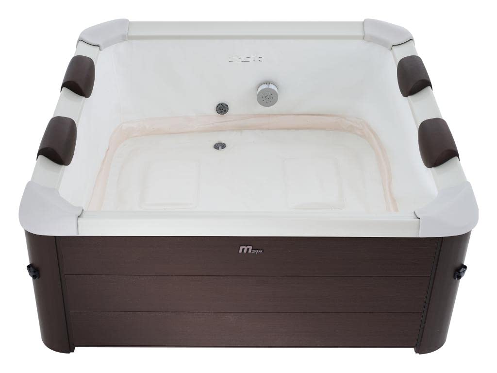 Mspa - Spa brun semi-rigide 6 places avec accessoires - 120 jets - L160 x L160 x H65 cm - MAKEMO de MSPA