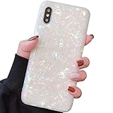 Compatible with iPhone X iPhone Xs Cases Cute,Glitter Phone Case Girls Women Pretty Design Protective Slim Shockproof Pearly-Lustre Shell Bumper Soft Silicone TPU Cover for iPhone X iPhone Xs Colorful