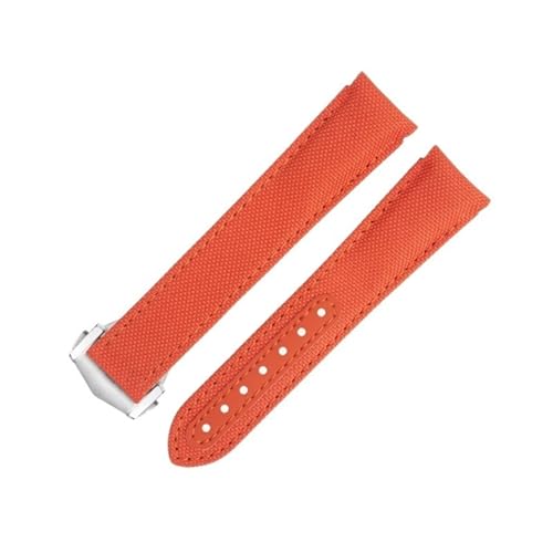 Bracelet Omega Speedmaster 20mm orange en nylon haute densité résistant