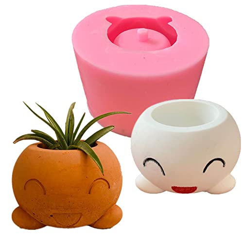 Succulent Potted Flower Pot Silicone Mold DIY Cement Gypsum Epoxy