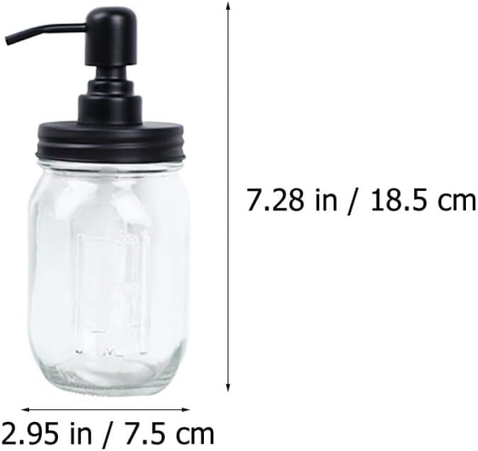 VICASKY Mason Jar Glass Toothbrush Holder Cup Set with Black Lid, Bathroom Lotion Bottle and Swab Container, Sanitary Bathroom Accessory for Home and Travel, 4pcs Toiletry Organizer