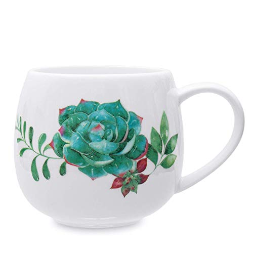 13Oz Cute Coffee Mugs For Women Bone China Coffee Mug Cute Mugs Christmas Mugs Birthday Gifts For Mom Friends (Green Plant) #TOP11
