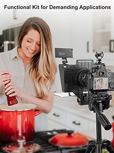 Teleprompter Tablet, Moman MT2 10 Zoll Tragbar iPad Prompting Kit mit APP, Fernbedienung, 70/30 Strahlspaltglas, Stativ… – Bild 6