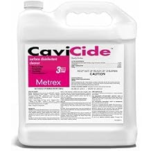 Metrex CaviCide Germicidal Surface Disinfectant Cleaner EPA-Registered Quaternary Ammonium Kills Flu Virus, Bacteria & Fungi Hospital- Grade for Medical, Dental & Lab 2.5 Gallon Jug, 1 Count