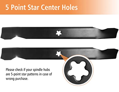 Budrash 532138971 Mower Blades For Craftsman/Hus Qvarna/Poulan 42" Lawn Tractor, 138498 High Lift Blades For Craftsman Lt1000 Dyt4000, Hus Qvarna Yth18542, Replace 127843 531307224, 2 Pack #TOP2