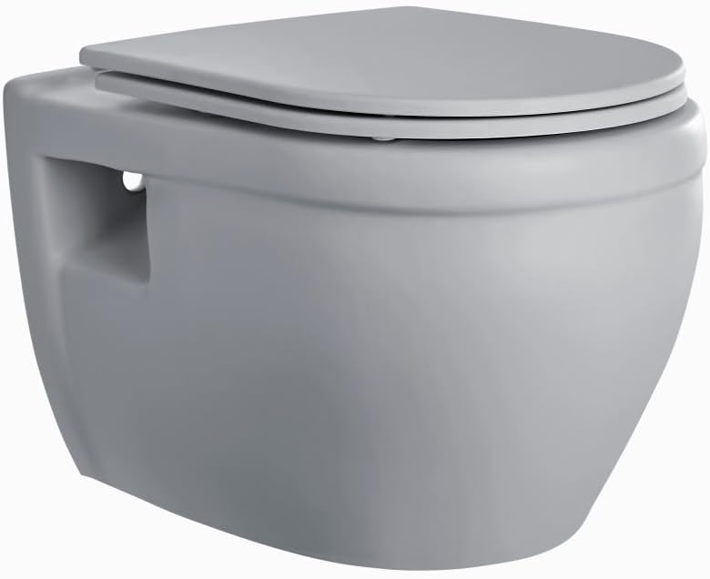 Swiss Madison Ivy Wall-Hung Toilet Bowl Only in Matte Gray