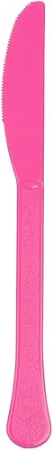 Miniatura 4 de JAM Paper Premium Utensils Party Pack - Cuchillos de plástico - Fucsia rosa intenso - 48 cuchillos desechablespaquete