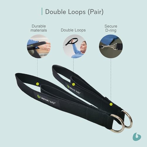 Image of Balanced Body Double Loops, Foot and Hand Straps, Accessories for Pilates Equipment, Workout Equipment for Home Gym or Studio Use, 1 Pair