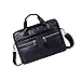 Imagen de PERSELOSO Bolso Hombro Hombre Cuero Premium Grande Capacidad Maletín Ejecutivo Bolsa Mano Hombre para Negocios Viaje Trabajo Elegante Negro