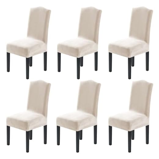 Soft Velvet Dining Chair Covers Set